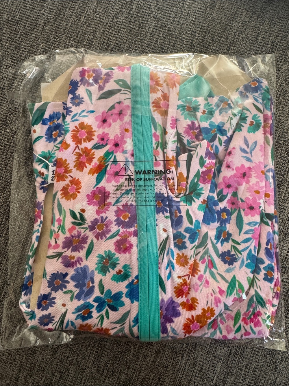 Little Sleepies Sweet Pea Floral Zippy 6-12 - Picture 3 of 4